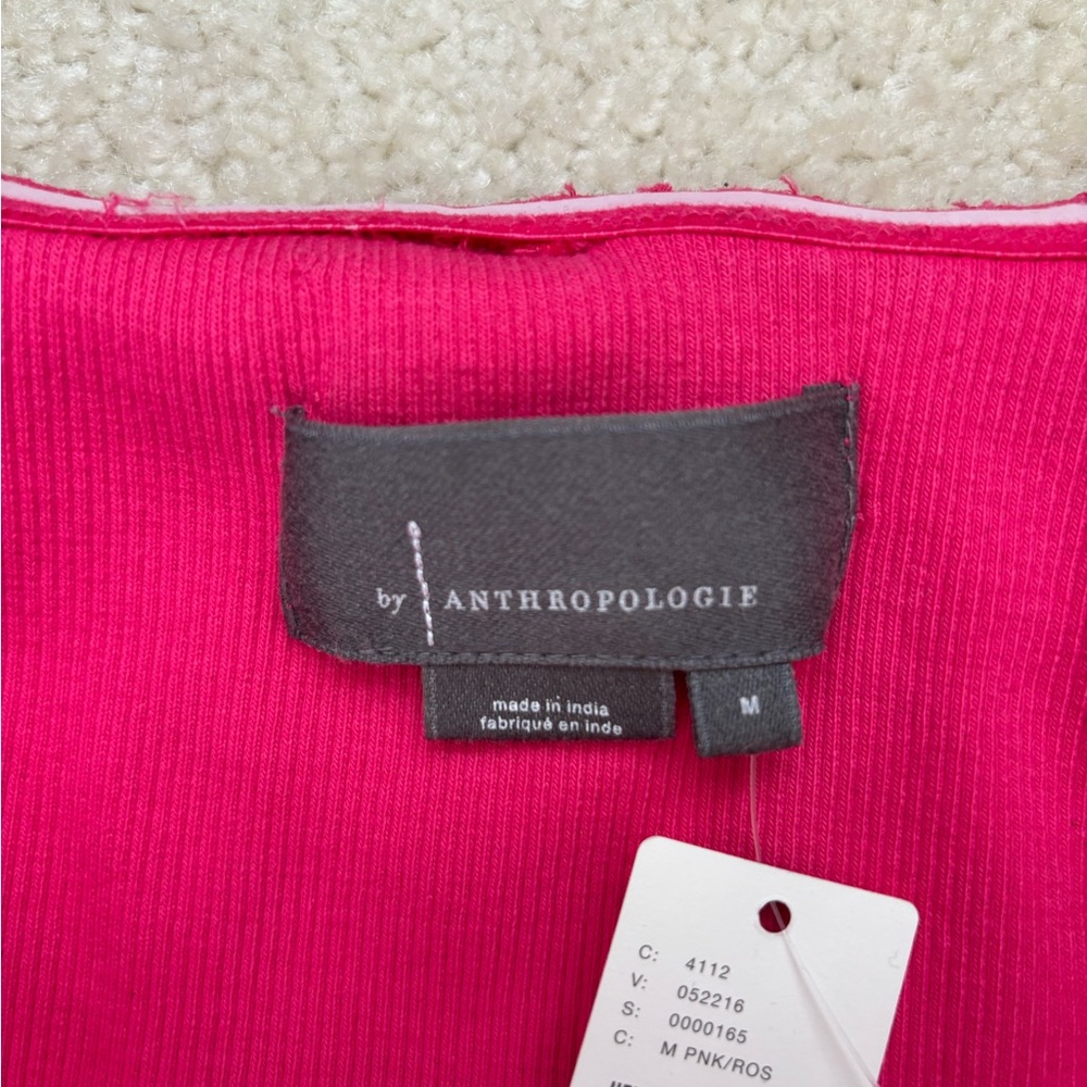 Anthropology Pink off the shoulder top